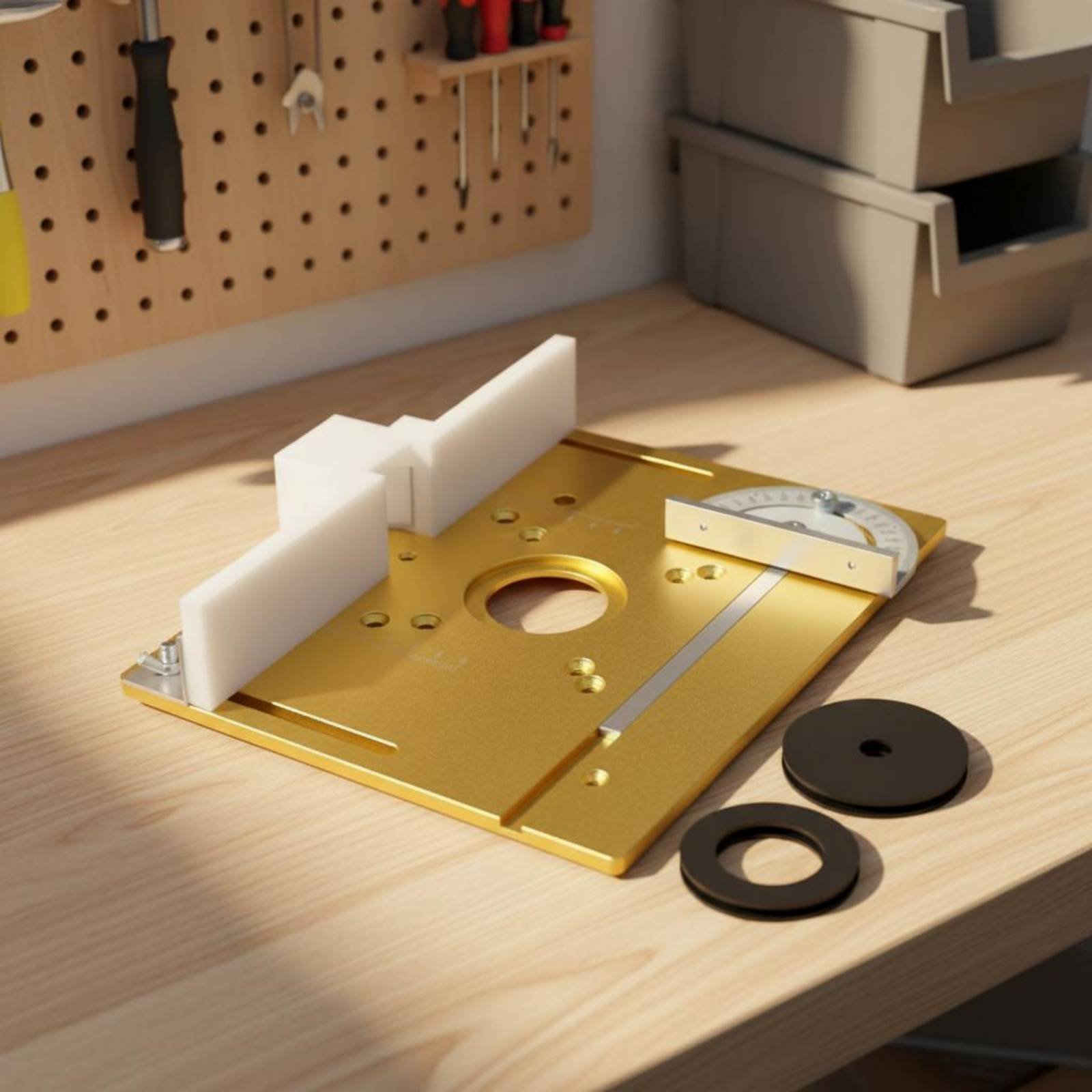 Power Tools Router - Placa de inserción de aluminio para