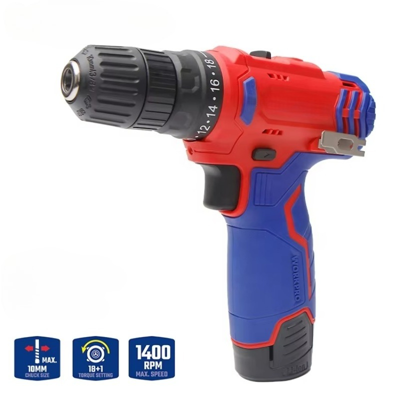 Power Tools Drill - Taladro Inalámbrico de 12V y 10mm,