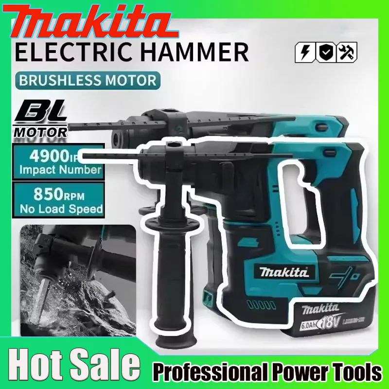 Power Tools Hammer - Martillo Eléctrico Inalámbrico Makita sin Escobillas,