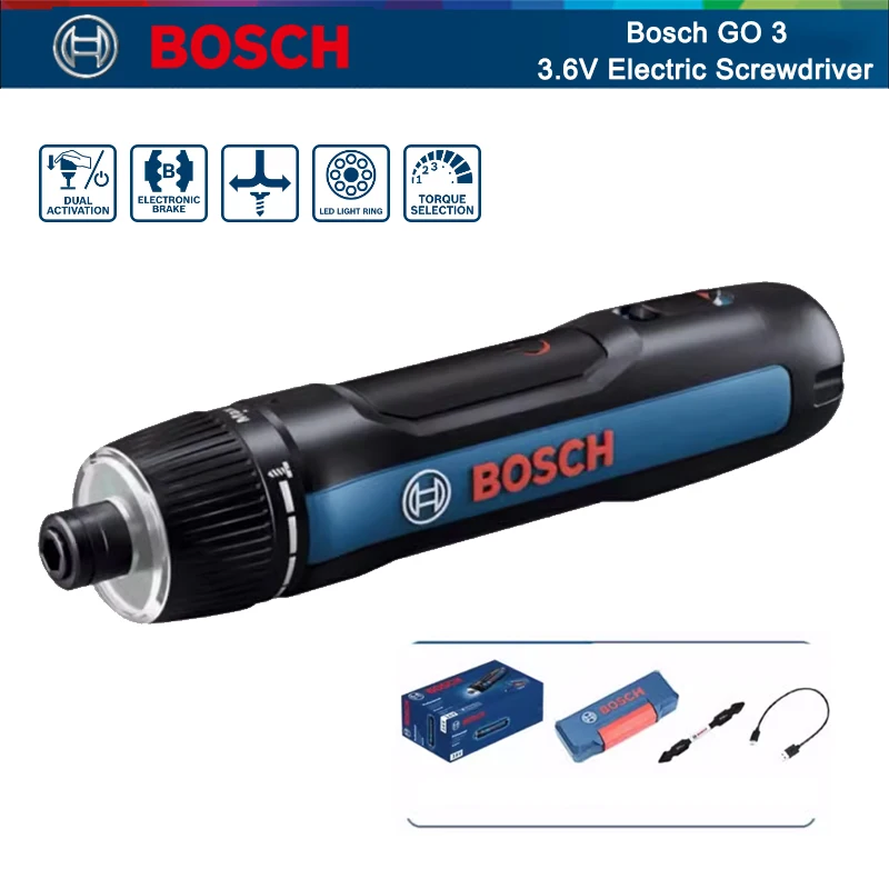 Power Tools Drill - Destornillador Eléctrico BOSCH Go 3, Destornillador