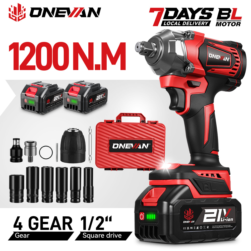 Power Tools Pink - ONEVAN-llave de impacto eléctrica sin escobillas,