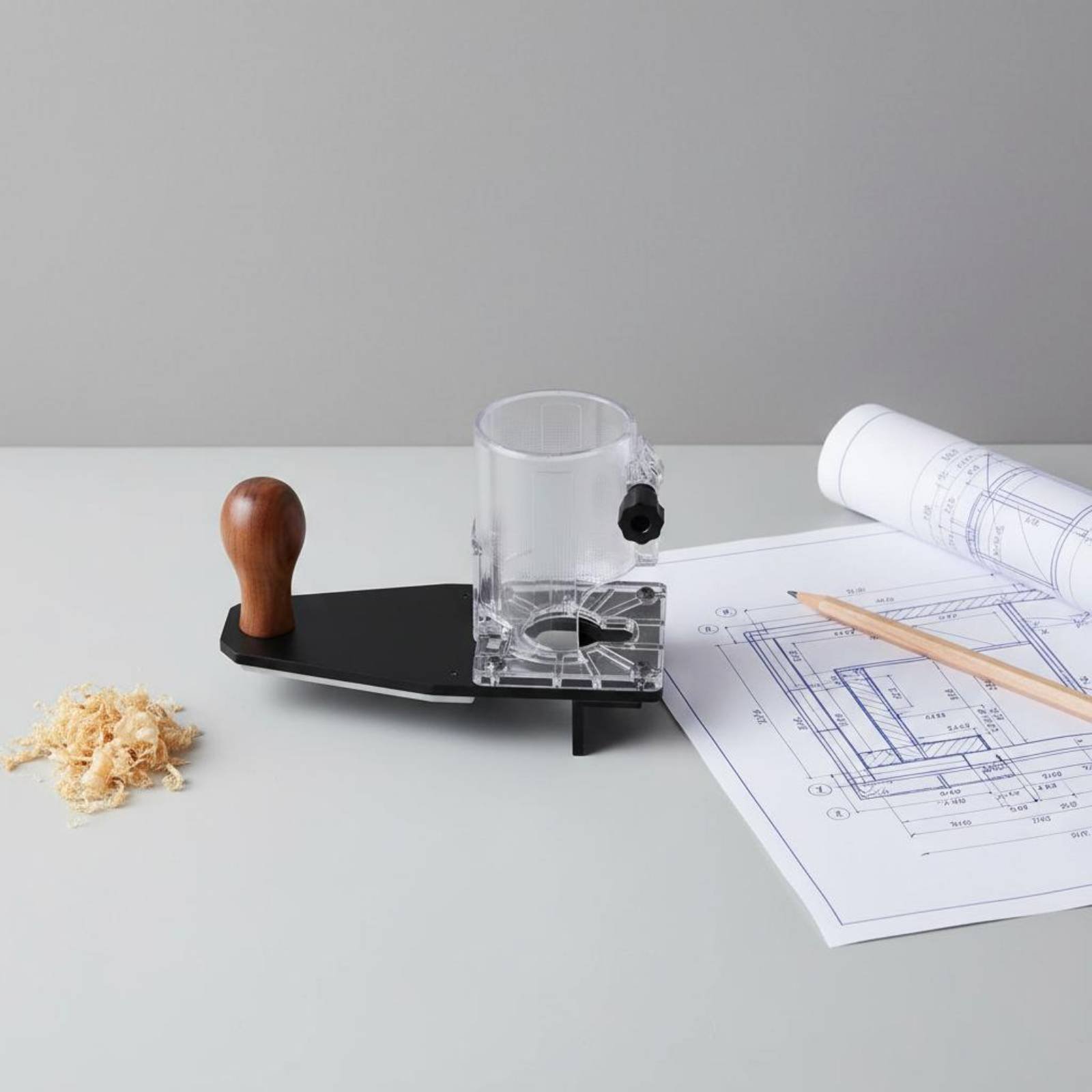 Power Tools Router - Base para recortar bordes con control