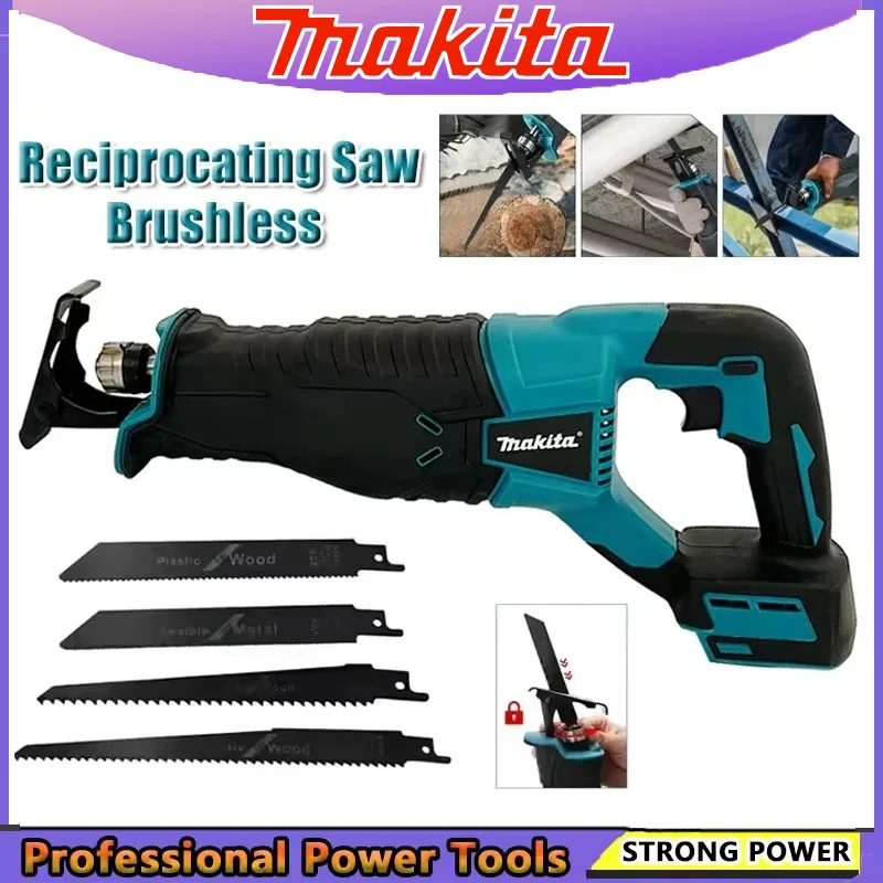 Reciprocating Saw Cordless - Makita-Sierra alternante sin escobillas, herramientas eléctricas