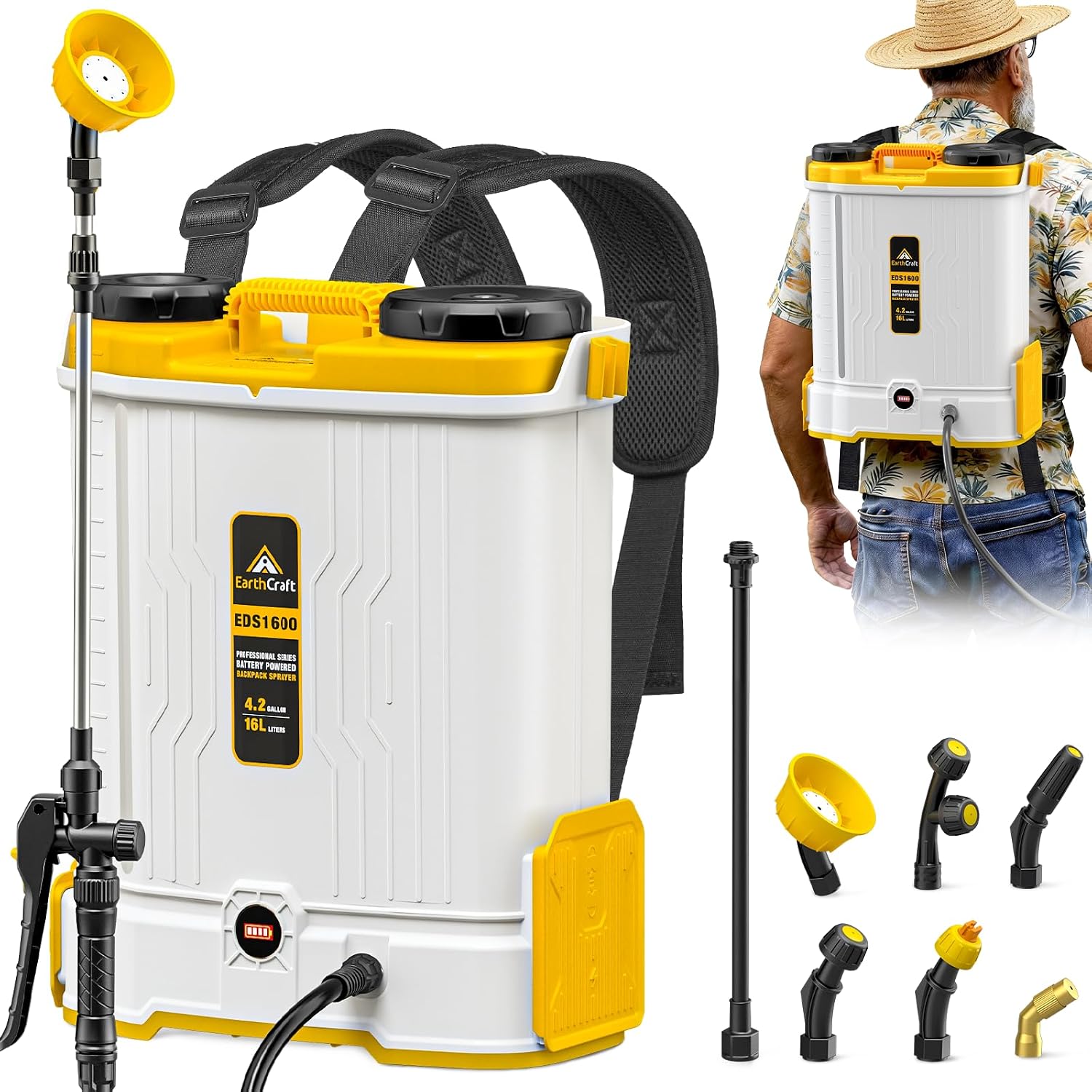 Power Tools Yard - Pulverizador de Mochila a Batería de