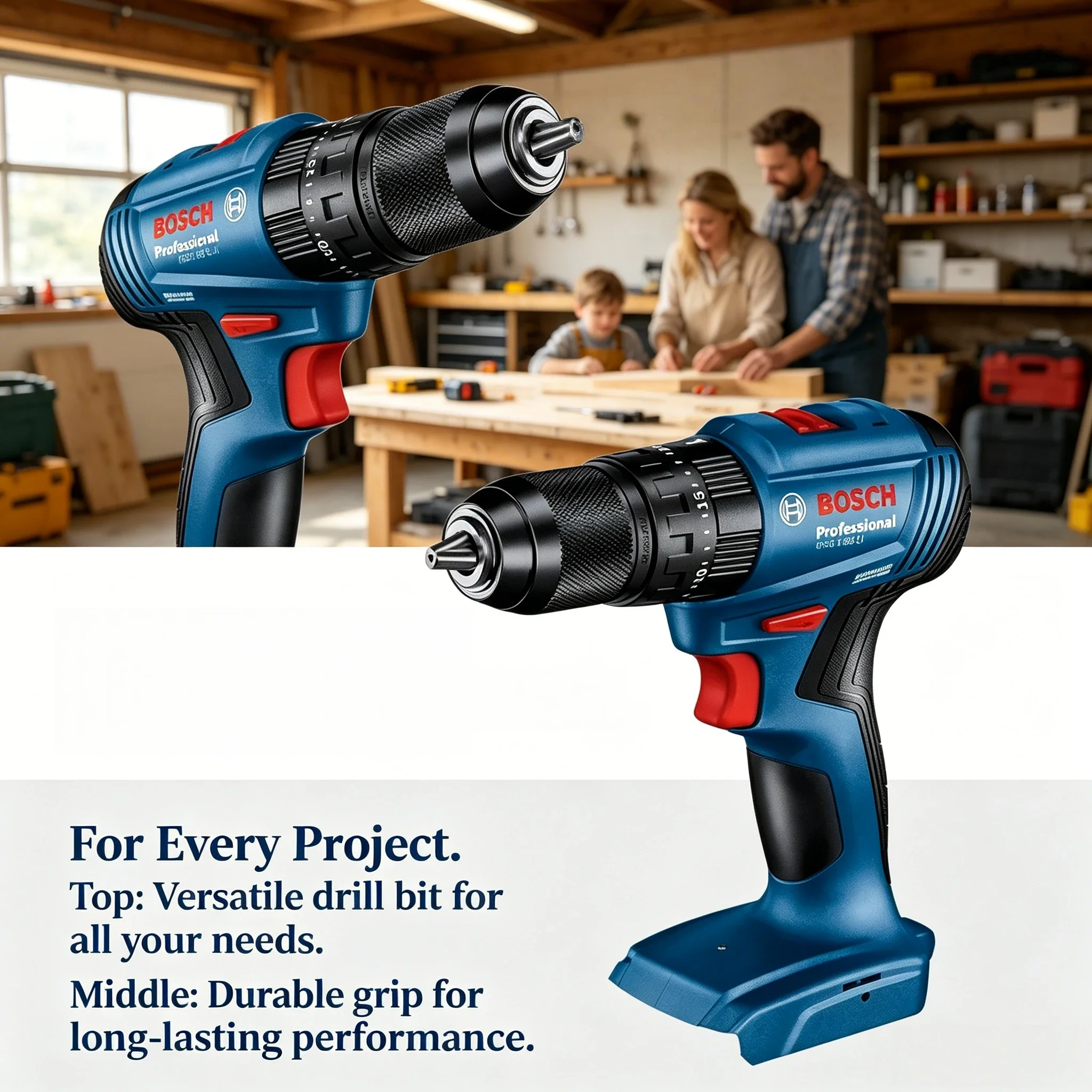 Power Tools Drill - Taladro percutor inalámbrico sin escobillas Bosch