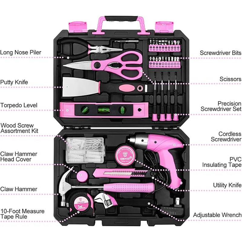 DEKO DKMT98-GP Juego de herram - Power Tools Pink reseña y precio
