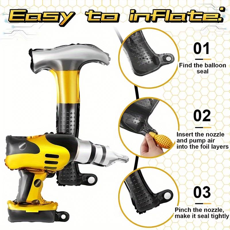 2 globos de aluminio con forma - Power Tools Hammer reseña y precio