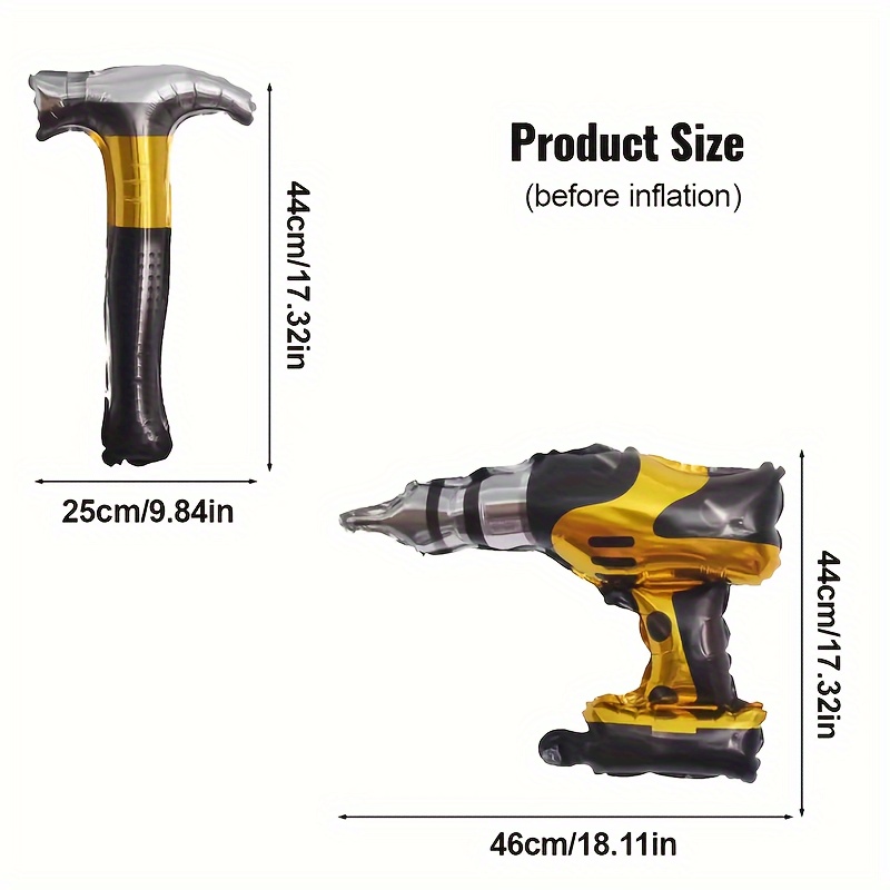 2 globos de aluminio con forma - Power Tools Hammer reseña y precio