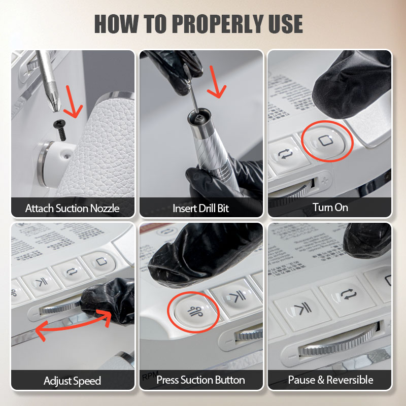 Extractor de polvo de uñas de  - Power Tools Drill reseña y precio