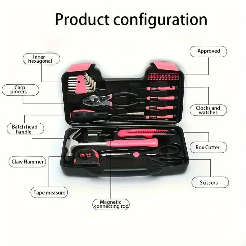 XMSJ Juego de Herramientas Ros - Power Tools Pink reseña y precio