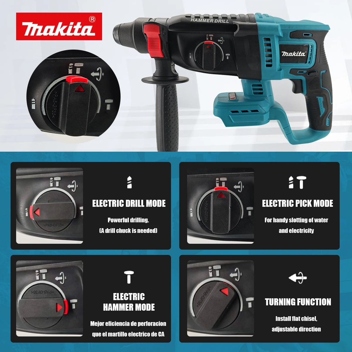 Taladro percutor eléctrico sin - Power Tools Hammer reseña y precio
