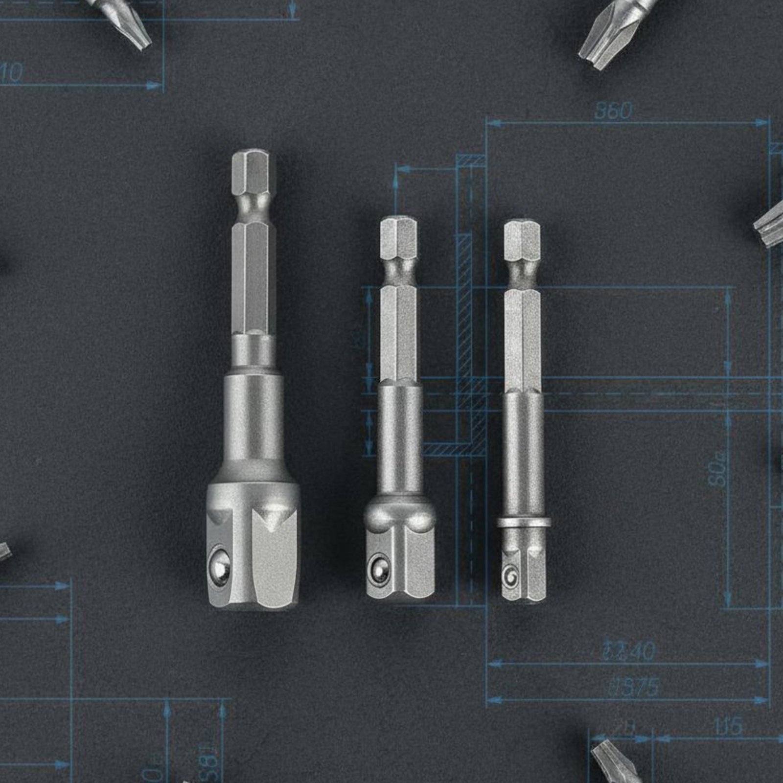 Juego de 4 adaptadores de corr - Power Tools Technician reseña y precio