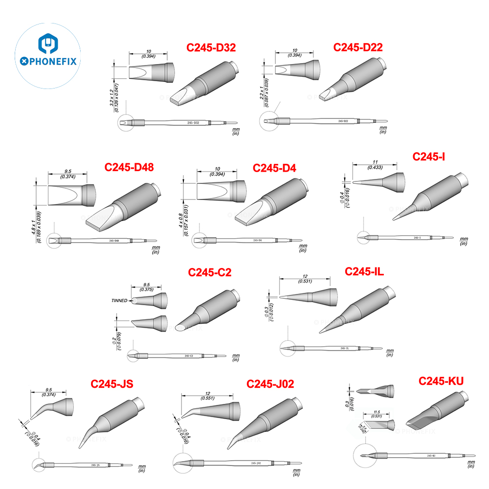 Puntas de la serie OEM C245 C4 - Power Tools Station reseña y precio