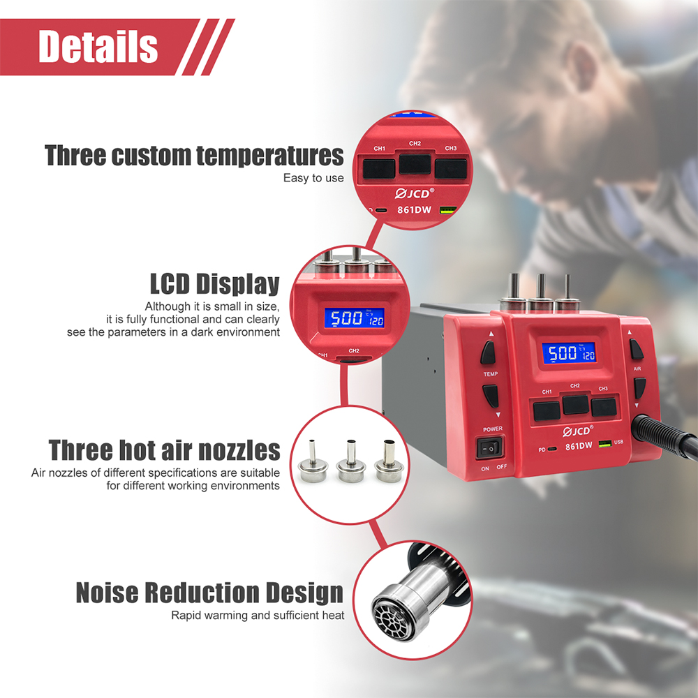 JCD 861DW pistola de aire cali - Power Tools Station reseña y precio
